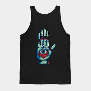 All-Seeing Eye Illuminati Hand Tank Top